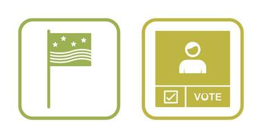 Flags and Candidate Banner Icon vector