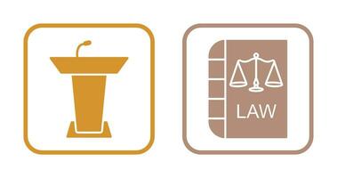 Podium and Law Icon vector