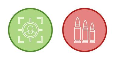 Target and Bullets Icon vector