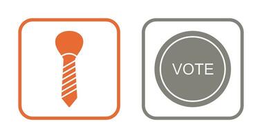 Tie and Vote Link Icon vector