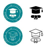 icono de vector de sombrero de graduación