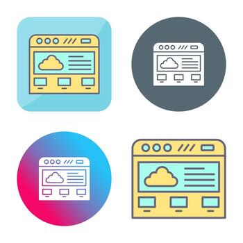 icono de vector de computación en la nube