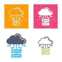 Cloud Database Vector Icon