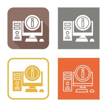 icono de vector de computadora