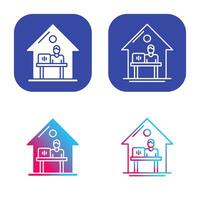 Work At Home Vector Icon