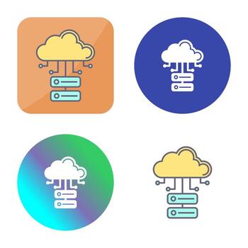 icono de vector de base de datos en la nube
