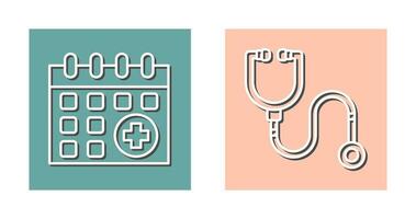 Calender and healthcare Icon vector