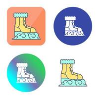 icono de vector de botas de nieve