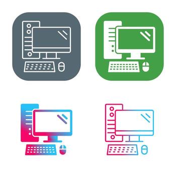 icono de vector de computadora