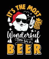 Its the most wonderful time for a beer vector