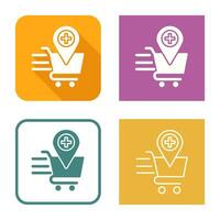 Online Health Shooping Vector Icon