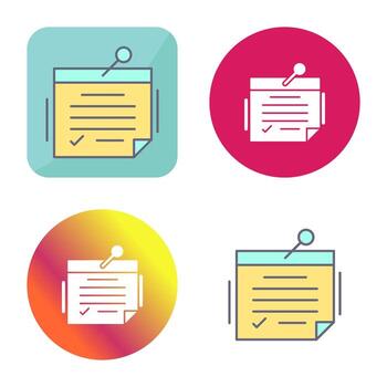 nota, vector, icono vector