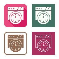 icono de vector de reloj de pared