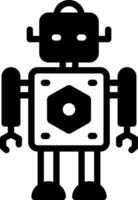 sólido icono para robot vector