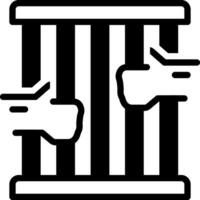 solid icon for prison vector