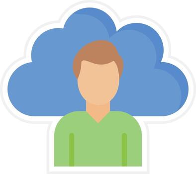 Cloud User Vector Icon
