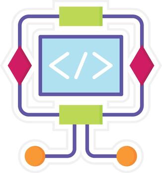 icono de vector de algoritmo