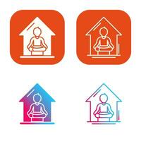 Yoga At home Vector Icon