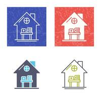 Home Work Place Vector Icon