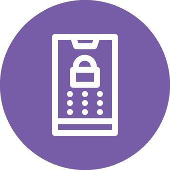 Mobile Pattern Lock Vector Icon