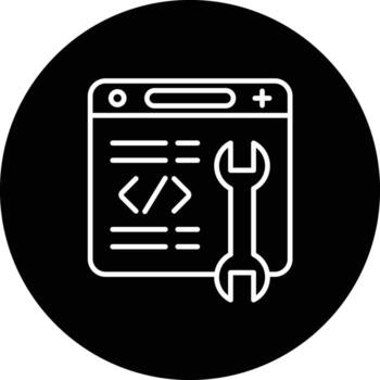 código Ingenieria vector icono