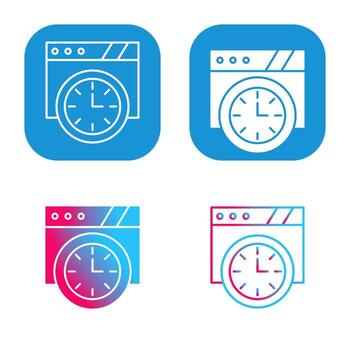 icono de vector de reloj de pared