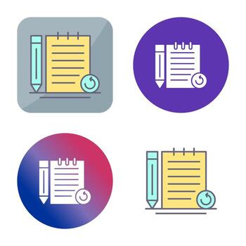 icono de vector de notas revisadas