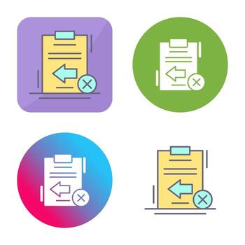 icono de vector fallido de retorno