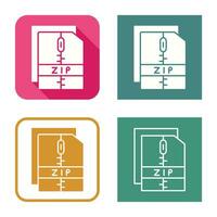 Zip File Vector Icon