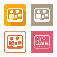 Online Job Interview Vector Icon