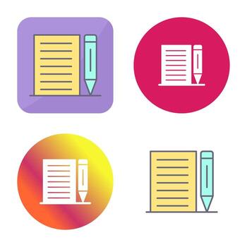 nota, vector, icono vector