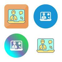 Online Interview Vector Icon