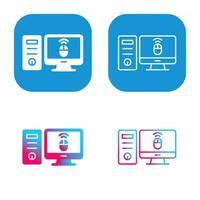 icono de vector de computadora de escritorio
