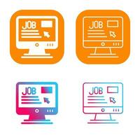 Online Job Vector Icon