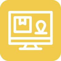 Online Shipment Tracking Vector Icon