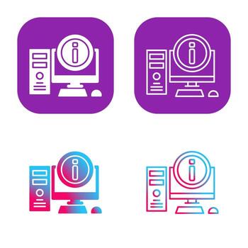 icono de vector de computadora