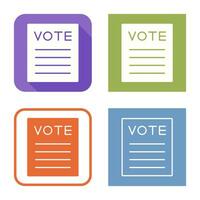 icono de vector de voto