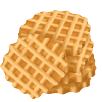 köstlich suchen Waffeln serviert wie ein Snack. png