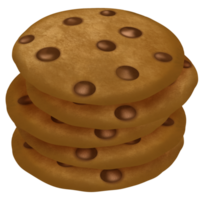 chocolate chip galletas cuales tiene un ligero agua color ese es delicioso a comer adecuado para postres y panaderías. png