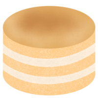 Cake filled with cream, thick and soft dough, suitable for coffee shops and bakeries. png