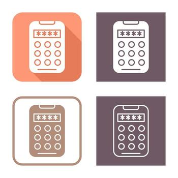 icono de vector de código pin