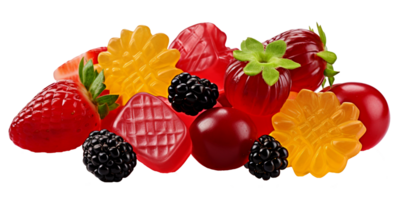 gelée mélanger des fruits gommeux png