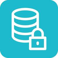 base de datos bloquear vector icono