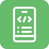 Smartphone Coding Vector Icon