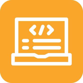 ordenador portátil codificación vector icono