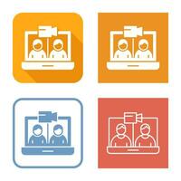 Video Conference Vector Icon