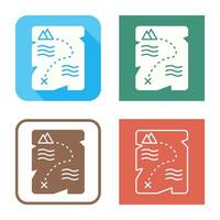 Treasure Map Vector Icon