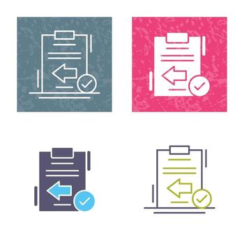 icono de vector de retorno