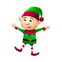 Noël elfe. gnome dessin animé personnage. png