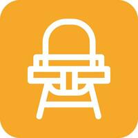 icono de vector de silla de bebé